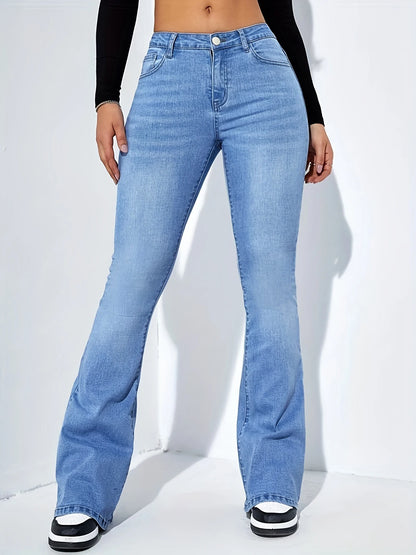 High-Waisted Women's Stretch Flared Denim Jeans
