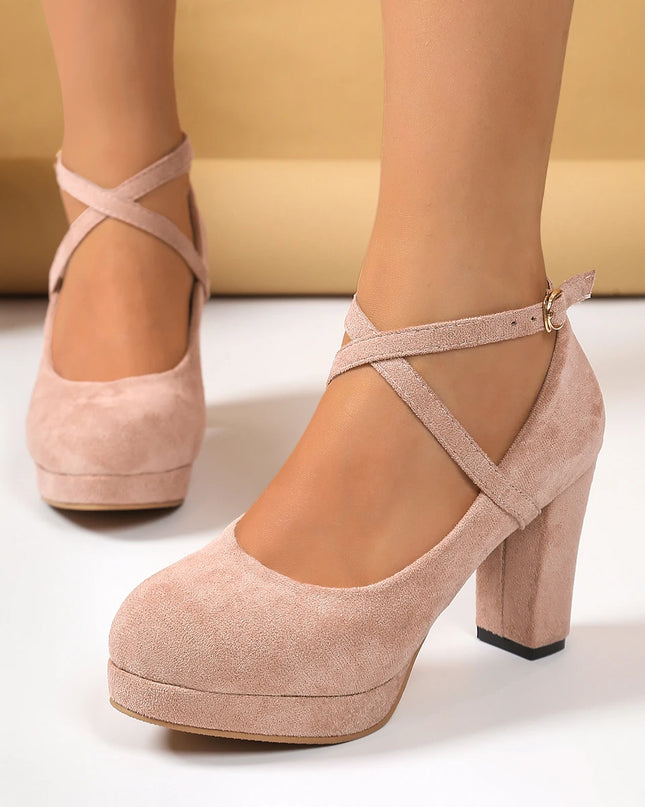 Stylish Women's High Heel Shoes with Strap