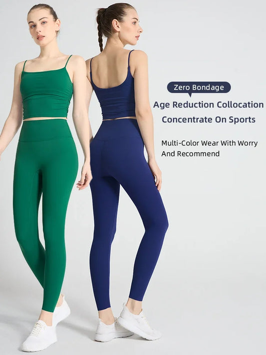 2-Piece Women's Seamless Yoga Set: Crop Top & High Waist Leggings
