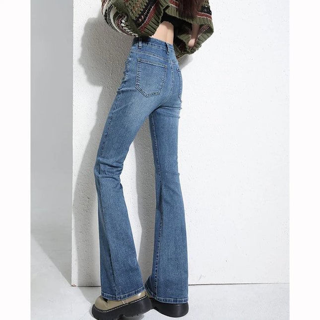 Women's Slim Fit High Waist Flared Jeans