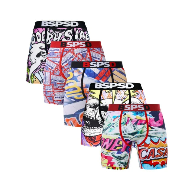 BPSD 5-Pack Men's Breathable Boxer Shorts Set