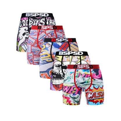 BPSD 5-Pack Men's Breathable Boxer Shorts Set