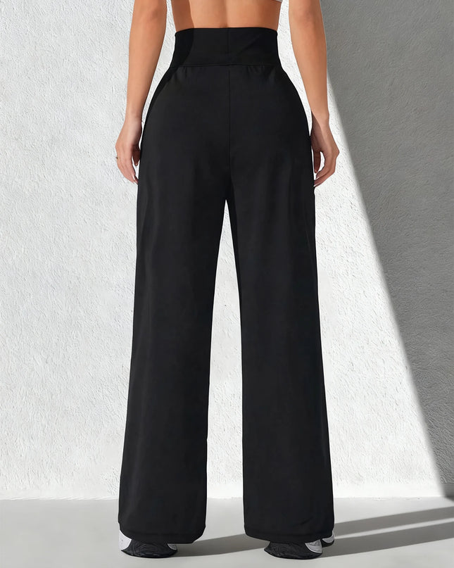 High-Waisted Women's Tummy Control Wide-Leg Pants