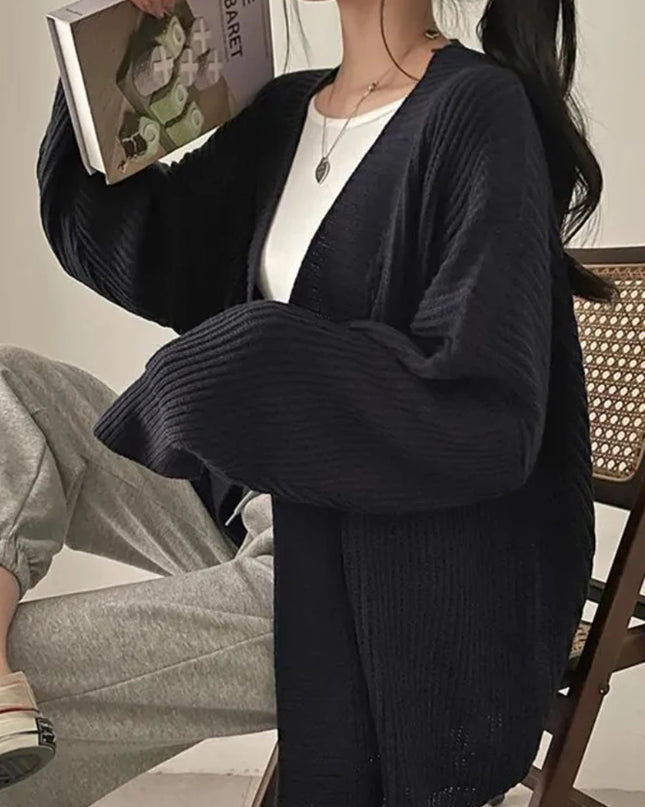 Korean-Inspired Oversized Cardigan Sweater for Women