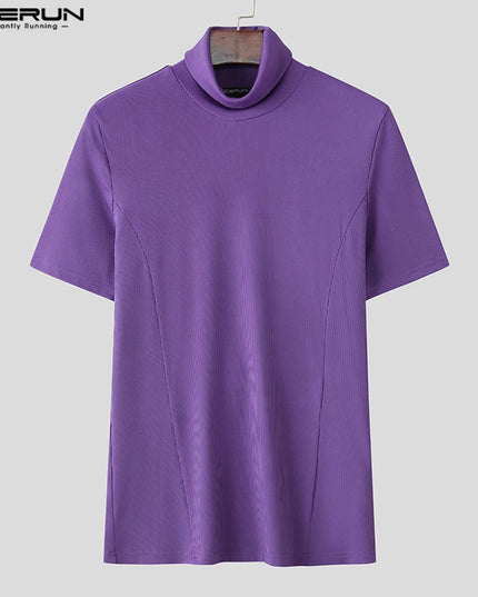 NCERUN Men's Turtleneck Slim Fit T-Shirt