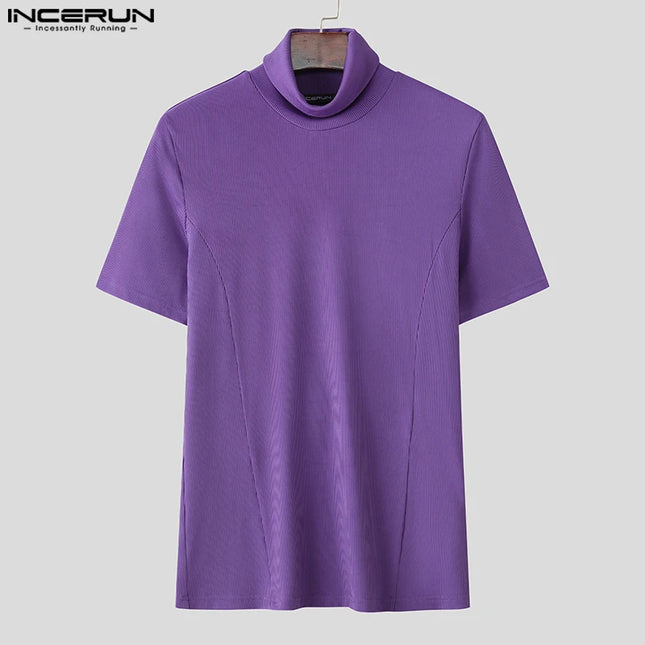 NCERUN Men's Turtleneck Slim Fit T-Shirt