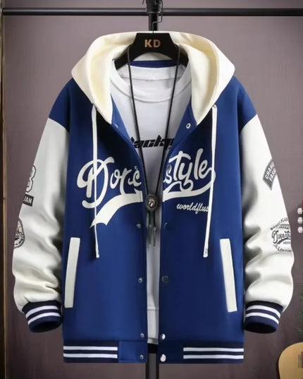 Men's Graphic Hooded Jacket and Sweatpants Two-Piece Set