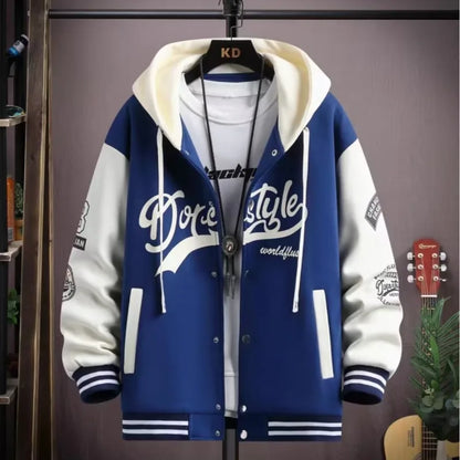 Men's Graphic Hooded Jacket and Sweatpants Two-Piece Set