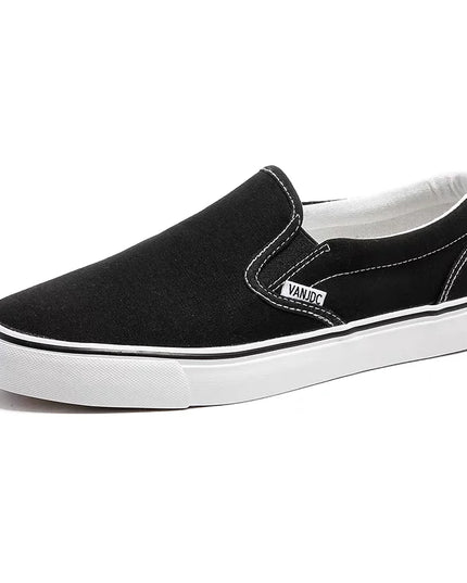 Unisex Breathable Canvas Sneakers for Men and Women – Casual Slip-On Flat Rubber Shoes