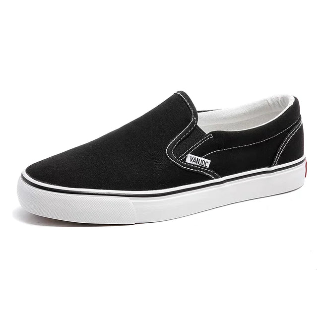 Unisex Breathable Canvas Sneakers for Men and Women – Casual Slip-On Flat Rubber Shoes