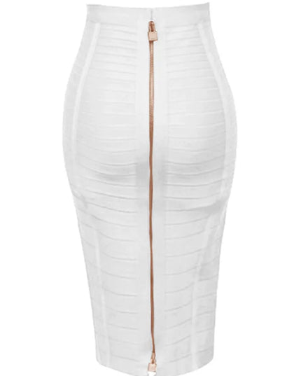 Women's Zipper O-Shape Skirt with Elastic Bodycon Fit