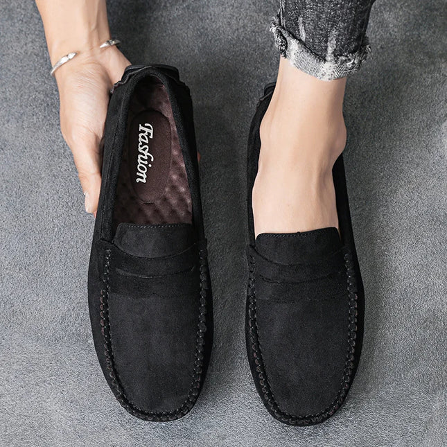 Men's Lightweight Suede Casual Slip-On Footwear