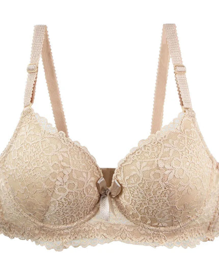 Women’s Floral Bow Push-Up Bra with Cup Support