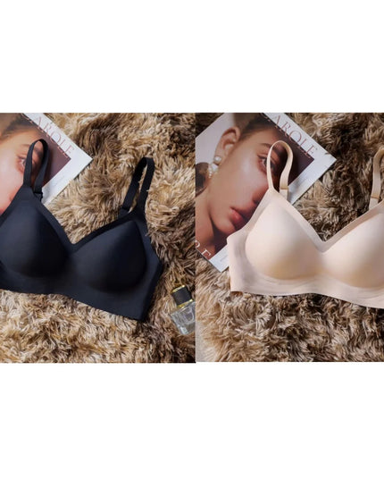 Seamless Push-Up Bra with Soft Support – Thin & Compact Design