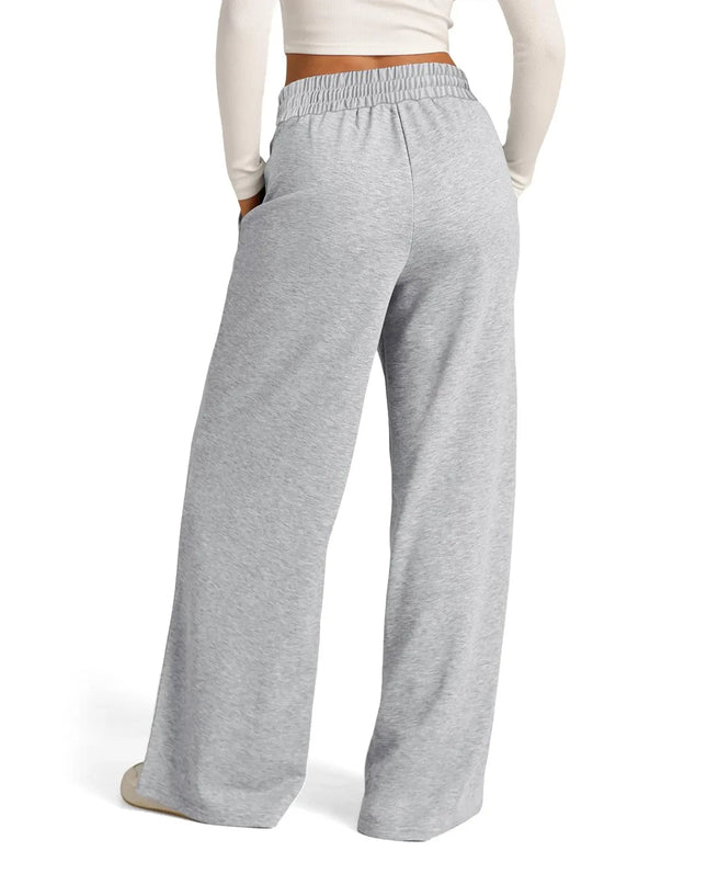 Women's Wide Leg Straight Pants with Drawstring