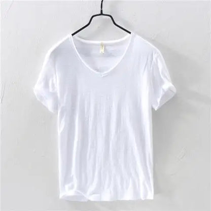 Men's Slim Fit V-Neck T-Shirt - 100% Cotton, Comfortable and Stylish
