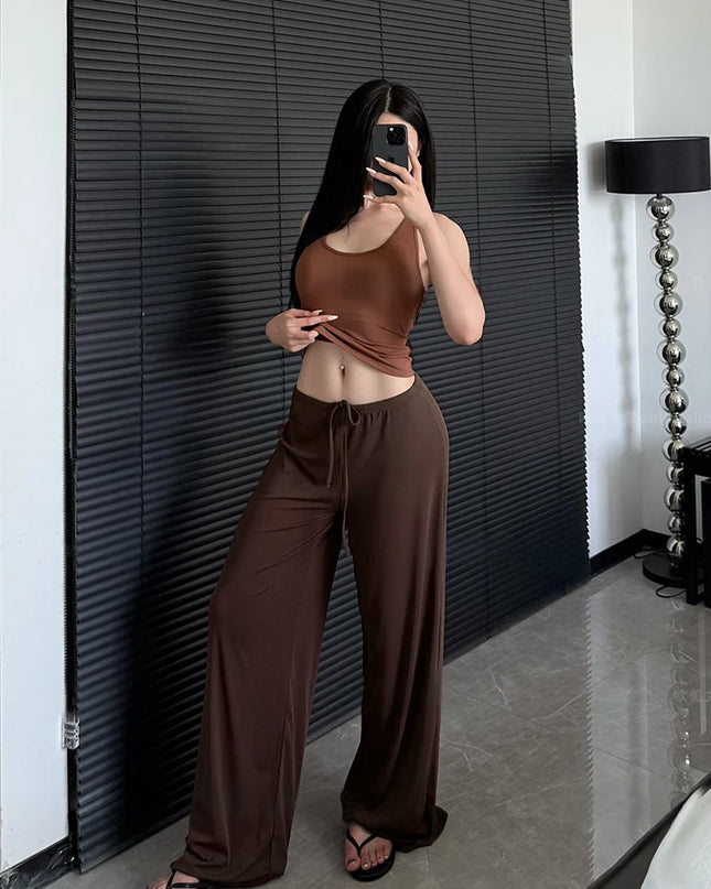 High Waist Wide Leg Sweatpants for Women