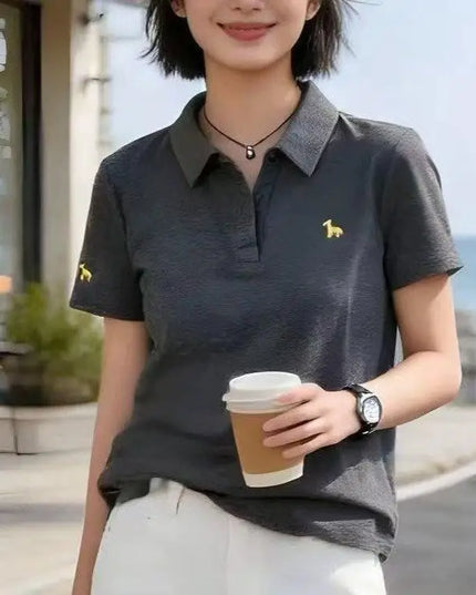 Women's Short-Sleeved Cotton Polo T-Shirt