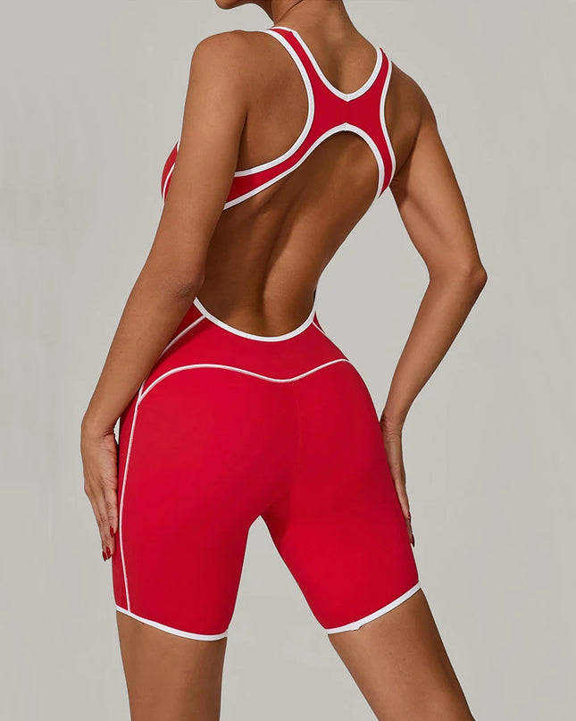 Women's One-Piece Jumpsuit - Slim Fit and Flared Style