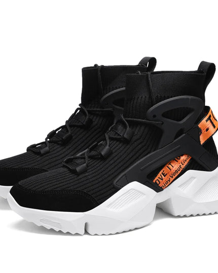 Premium High-Top Men’s Sneakers with Thick Soles