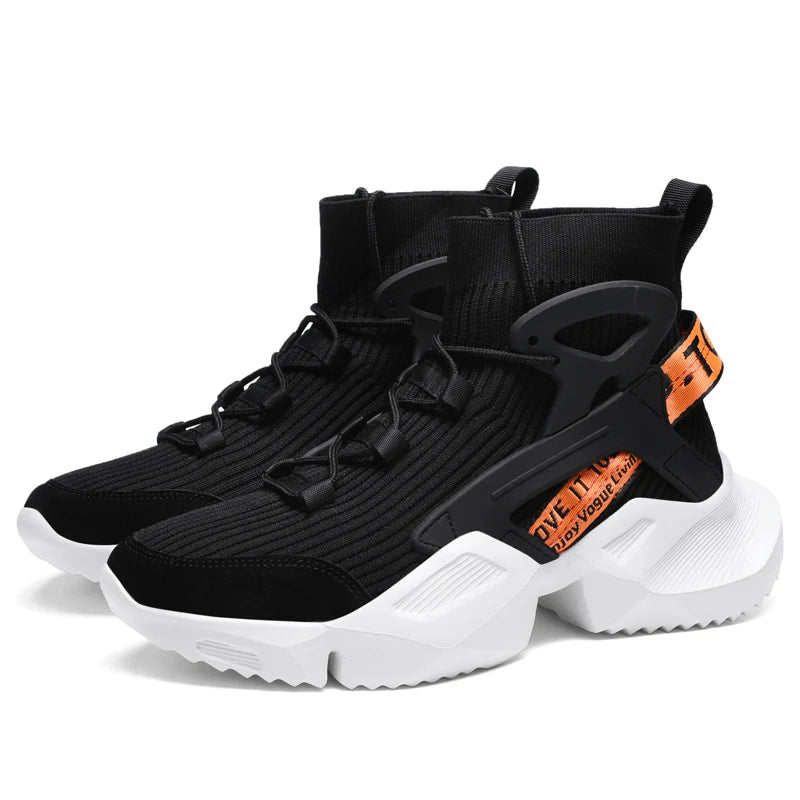 Premium High-Top Men’s Sneakers with Thick Soles