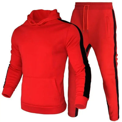 Men's 2-Piece Tracksuit Set with Hooded Sweatshirt - Stylish Athletic Wear