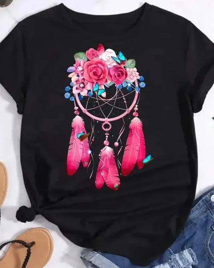 Feather Dreamcatcher Graphic Tee for Women