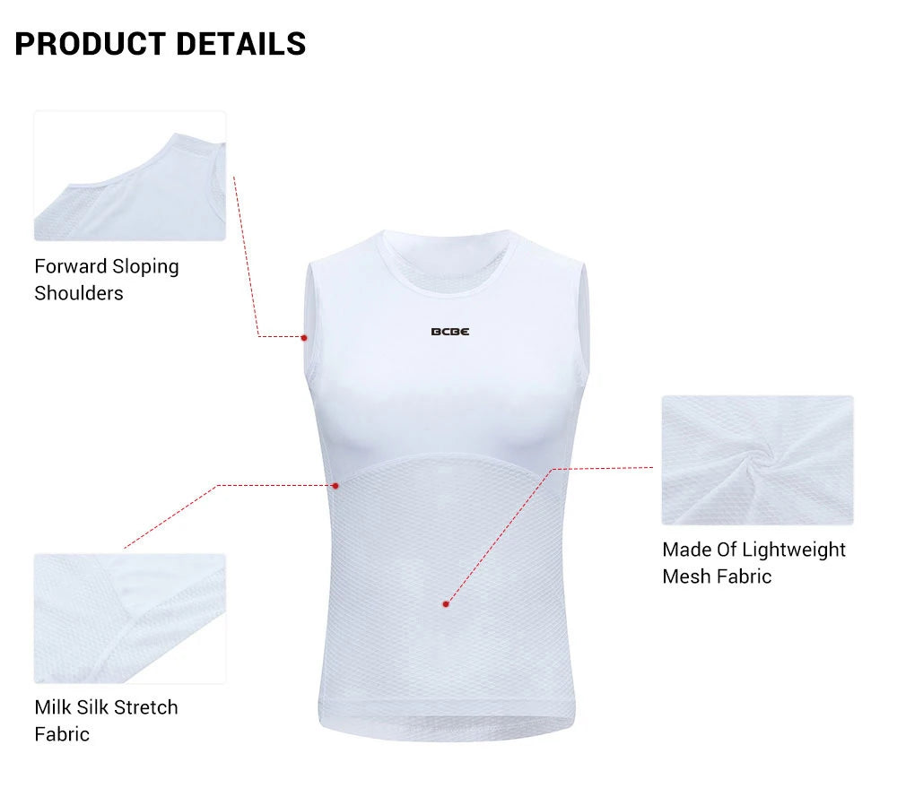 BCBE Women's Mesh Breathable Quick-Dry Cycling Undershirt Vest