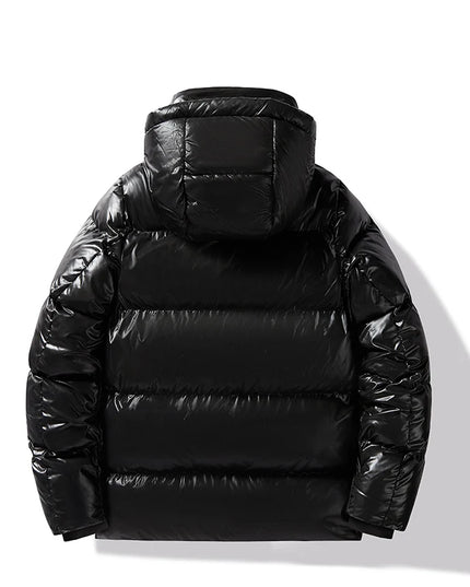 Men's Hooded Zipper Puffer Parka Jacket - Insulated Padded Winter Coat