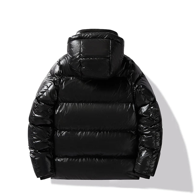 Men's Hooded Zipper Puffer Parka Jacket - Insulated Padded Winter Coat