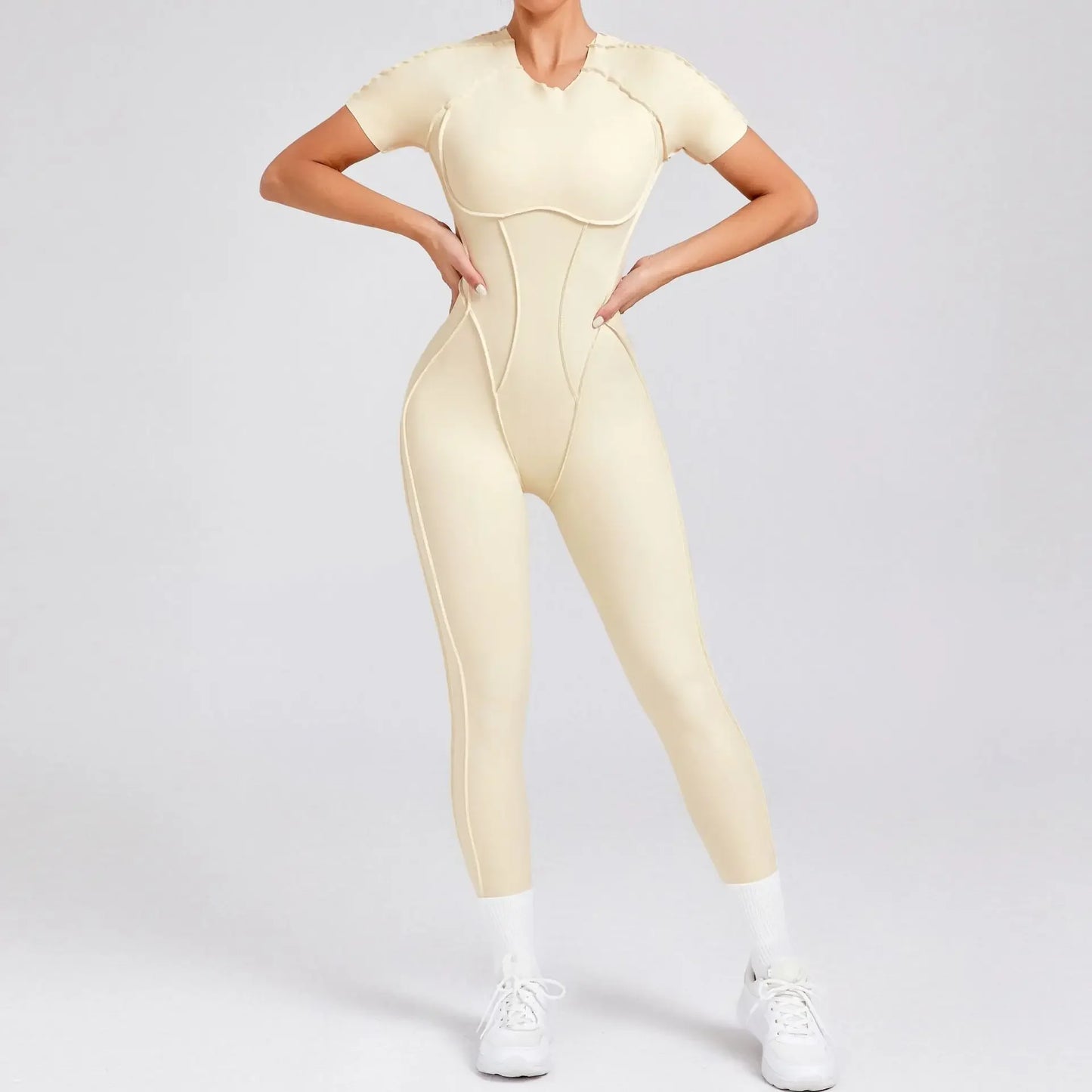 Women's Short Sports Jumpsuit - Gym & Workout Jumpsuit for Women