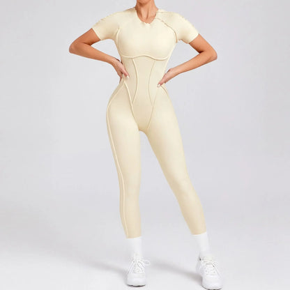 Women's Short Sports Jumpsuit - Gym & Workout Jumpsuit for Women
