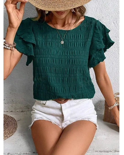 Ruffle Sleeve Women's Blouse
