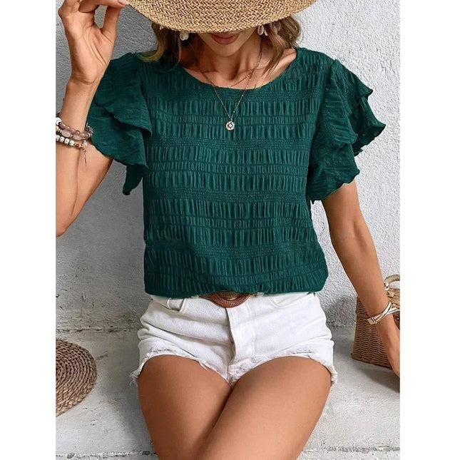 Ruffle Sleeve Women's Blouse