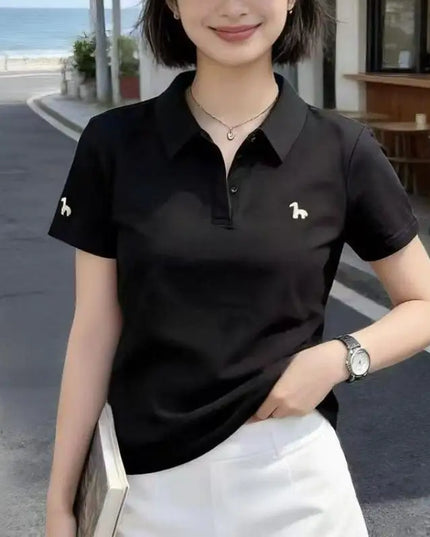 Women's Short-Sleeved Cotton Polo T-Shirt