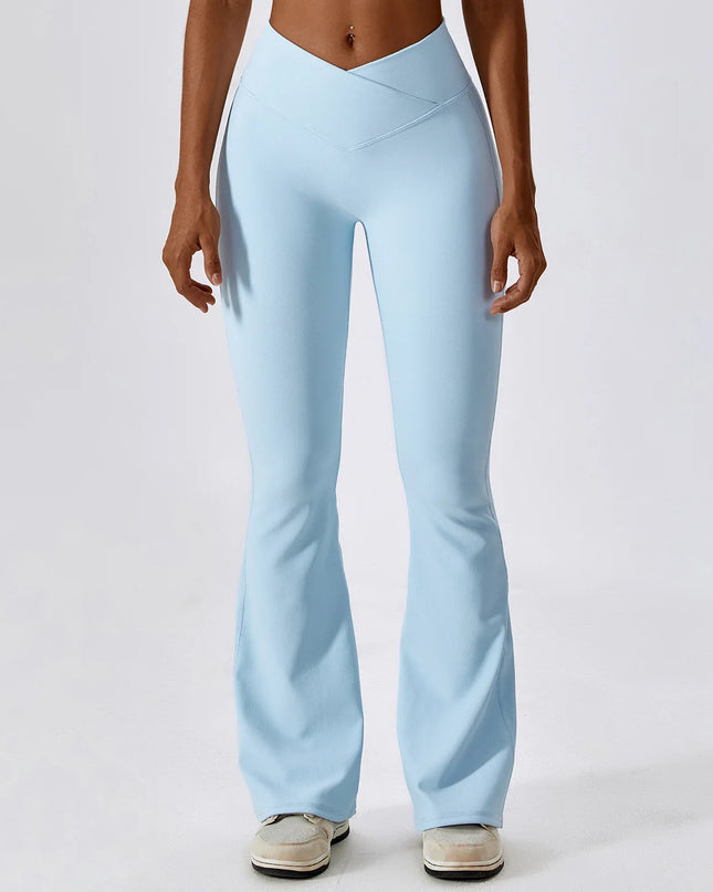 High Waist Flare Yoga Pants for Women - Wide Leg Flare Leggings