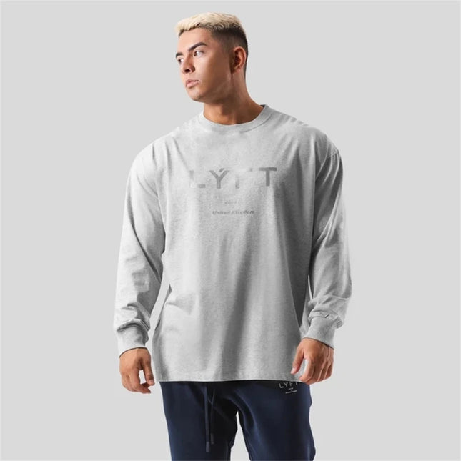 LYFT Japan & UK Print Long Sleeve 100% Cotton Gym & Casual Fit Sweater