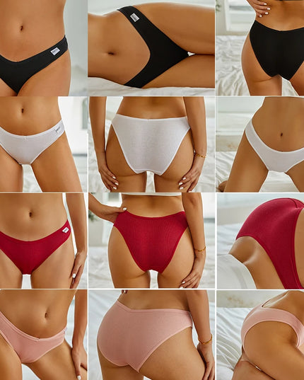 3-Piece Set  Women's Cotton Underwear- Various Colors