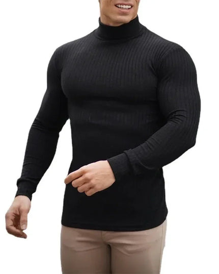 Men's Slim Fit Turtleneck Sweater – Thin Knit, Lightweight Men's Sweater