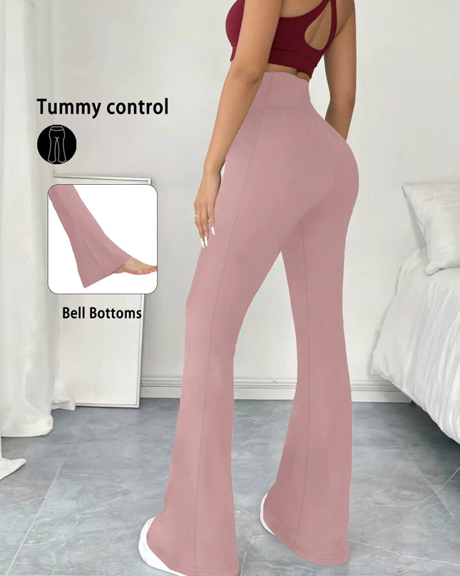 Women's High-Waisted Flare Pants with Tummy Control