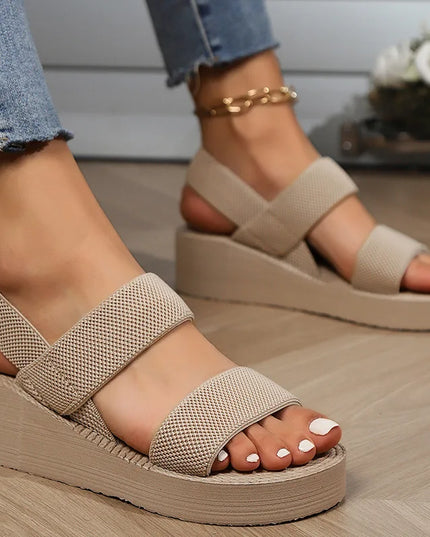 Lightweight Women's Slingback Wedge Sandals with Thick Sole