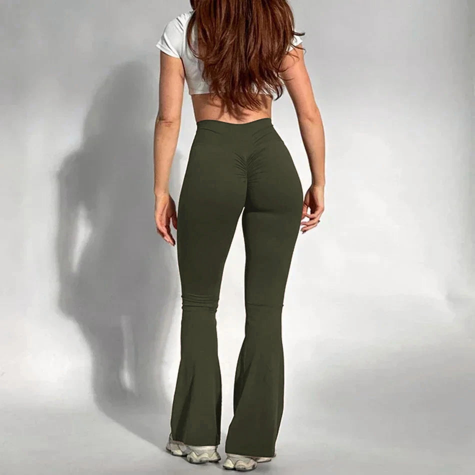Women’s High Waist Slim Fit Flared Leggings