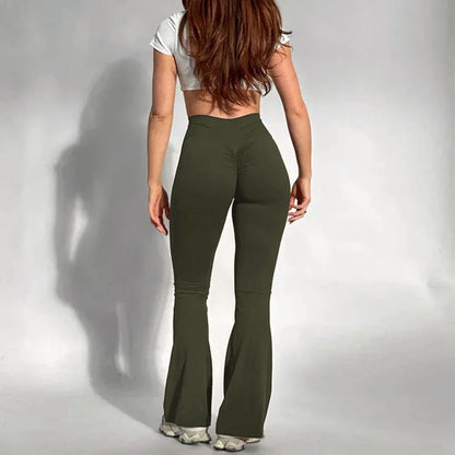 Women’s High Waist Slim Fit Flared Leggings