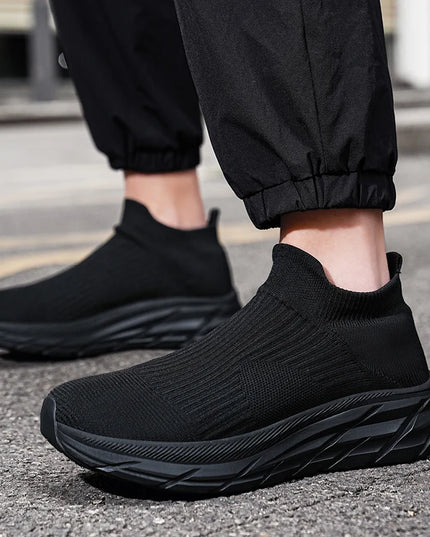 Unisex Breathable Lightweight Non-Slip Sneakers with Thick Sole