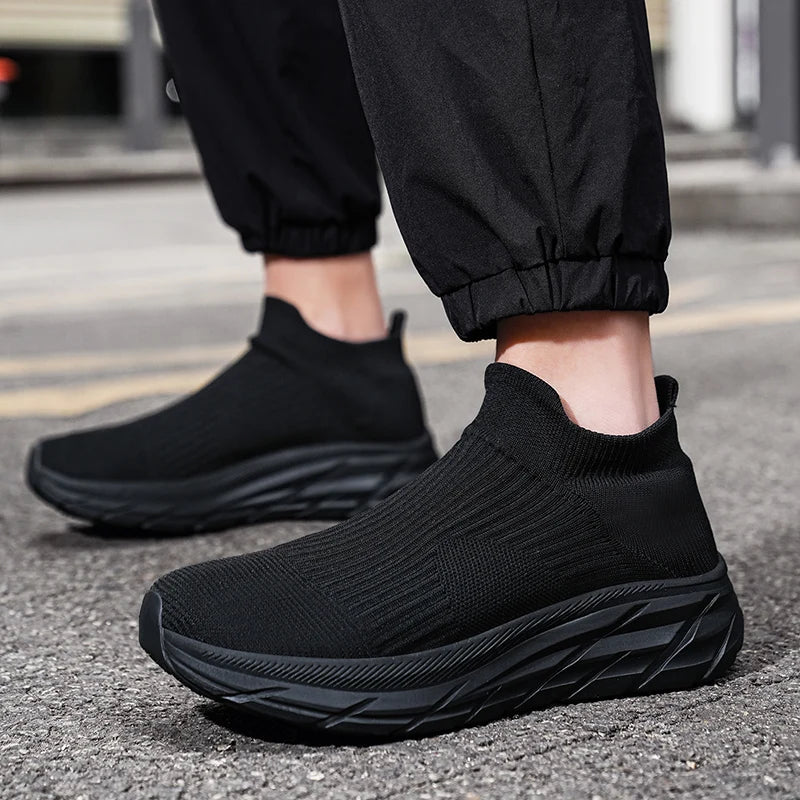 Unisex Breathable Lightweight Non-Slip Sneakers with Thick Sole