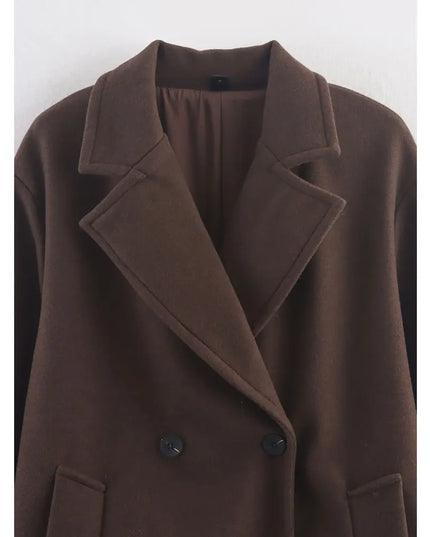 Duoperi Women's Woolen Coat - Warm & Stylish Winter Outerwear for Women