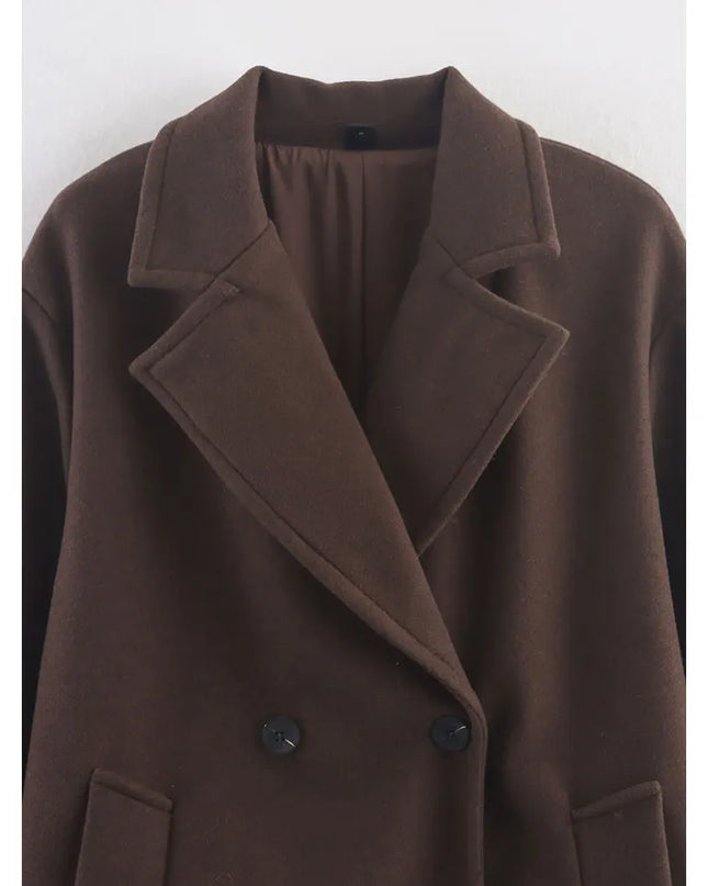 Duoperi Women's Woolen Coat - Warm & Stylish Winter Outerwear for Women