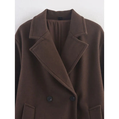 Duoperi Women's Woolen Coat - Warm & Stylish Winter Outerwear for Women