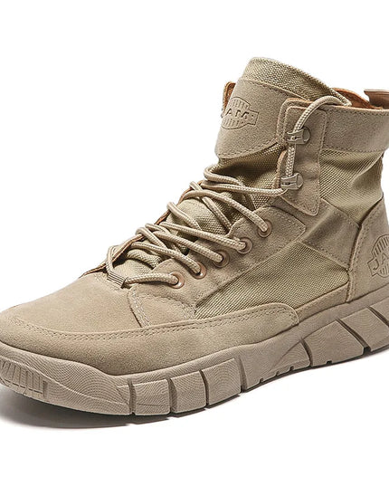 Men's Ankle Boots with Flat Thick Sole