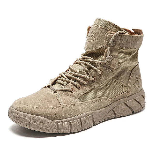 Men's Ankle Boots with Flat Thick Sole